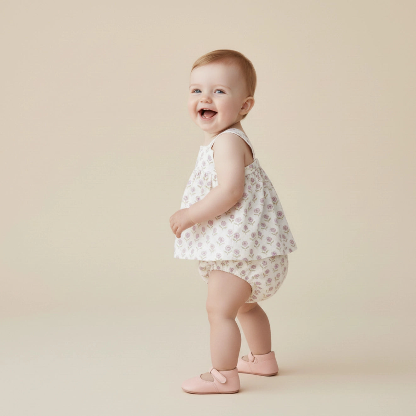 Lavender Bloomer Set