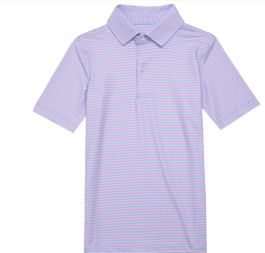 Pink and Blue Stripe Polo
