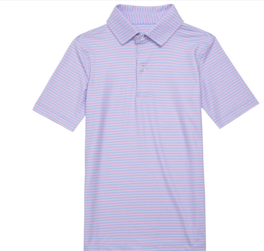 Pink and Blue Stripe Polo