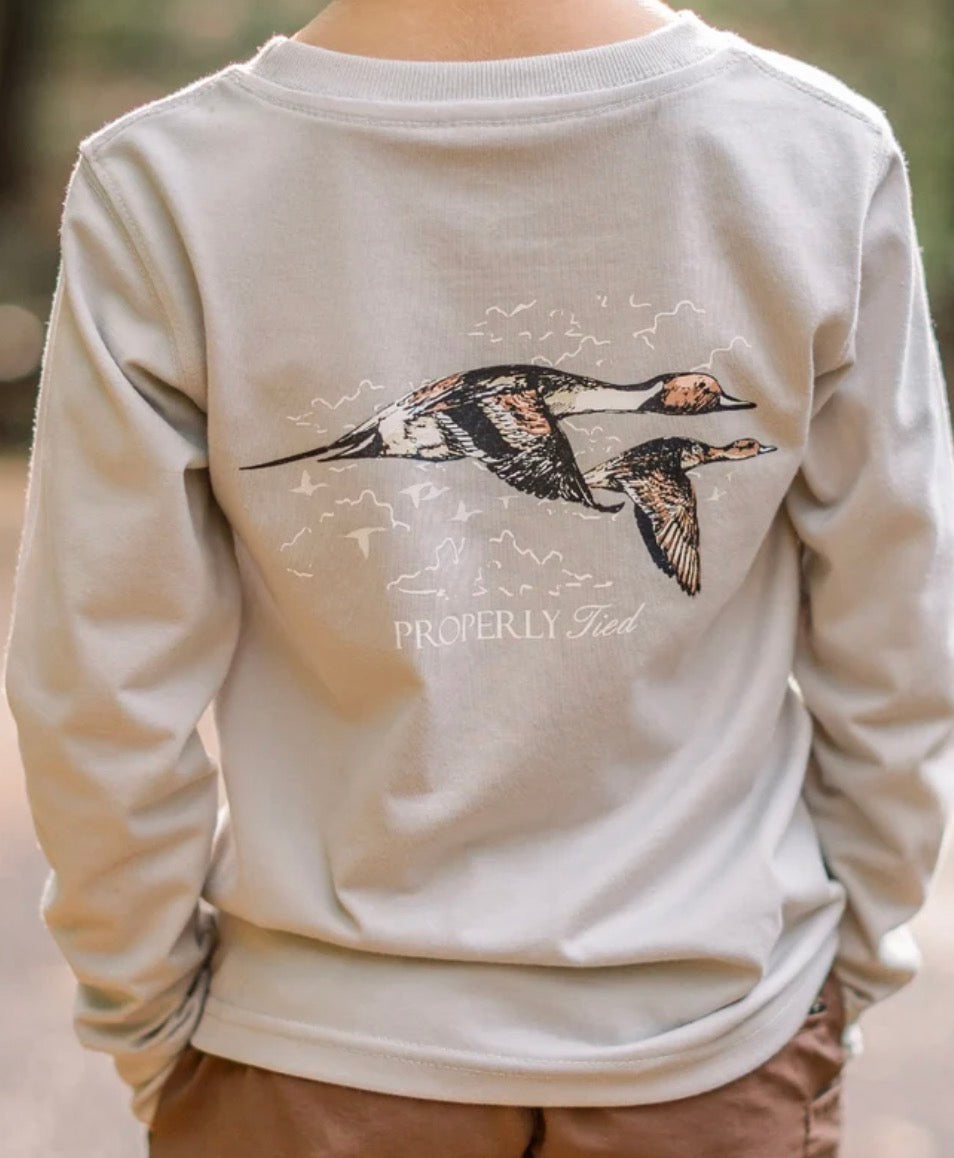 Boys Pintail Long Sleeve Ice Grey
