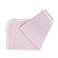 Pink Knit Blanket with White Trim