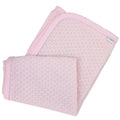 Pink Knit Swaddle Blanket with Pink Pima Trim