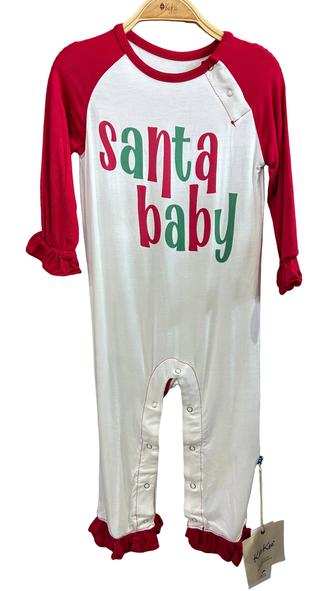 Long Sleeve Graphic Ruffle Romper