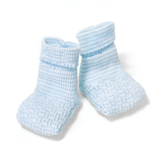 Blue Paty Knit Solid Color Booties