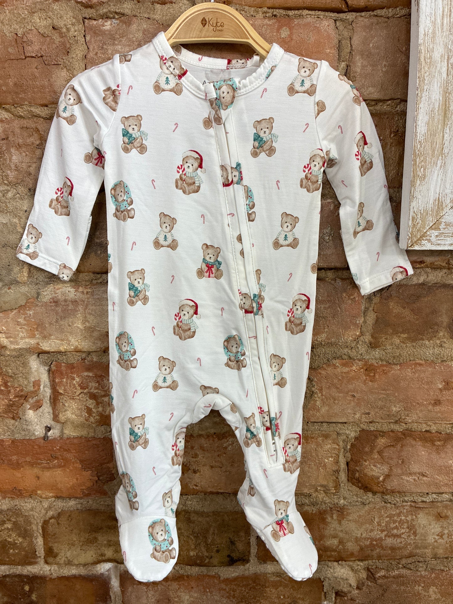 Christmas Teddy Bear Footie