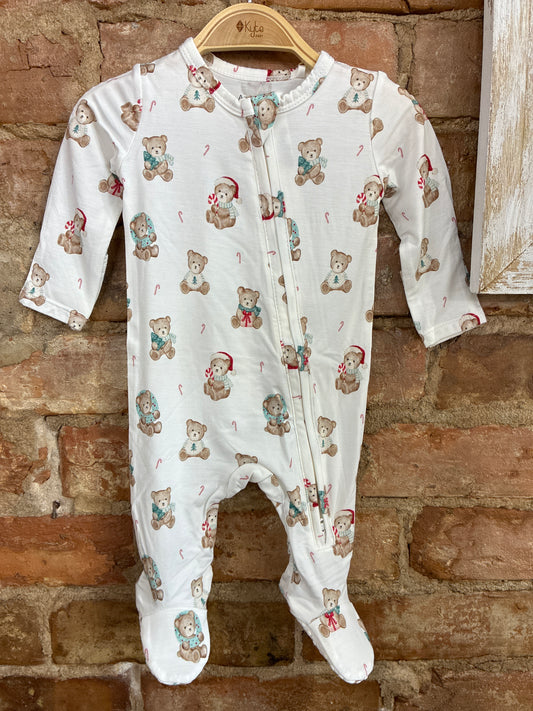 Christmas Teddy Bear Footie