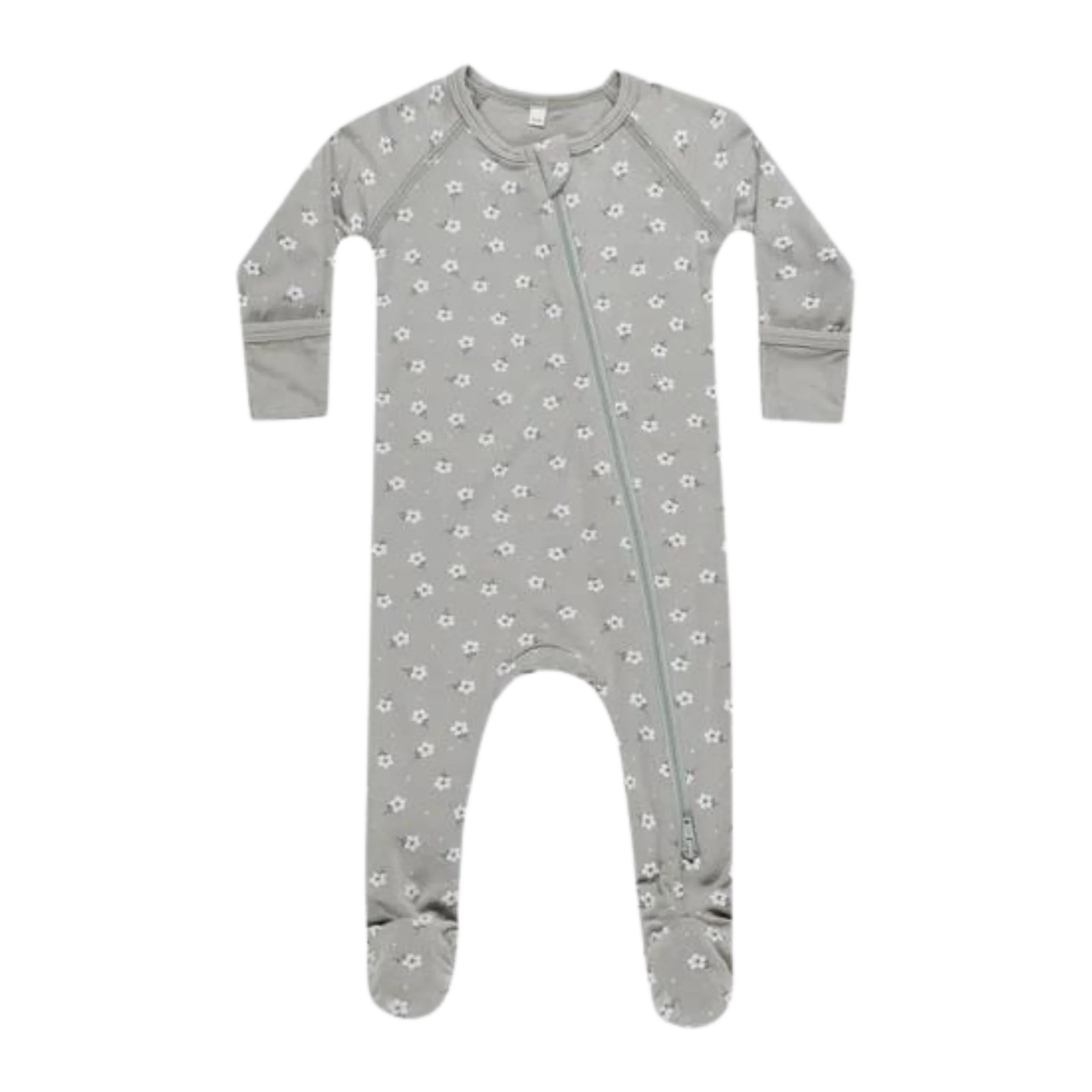 Floral Footie with Zipper