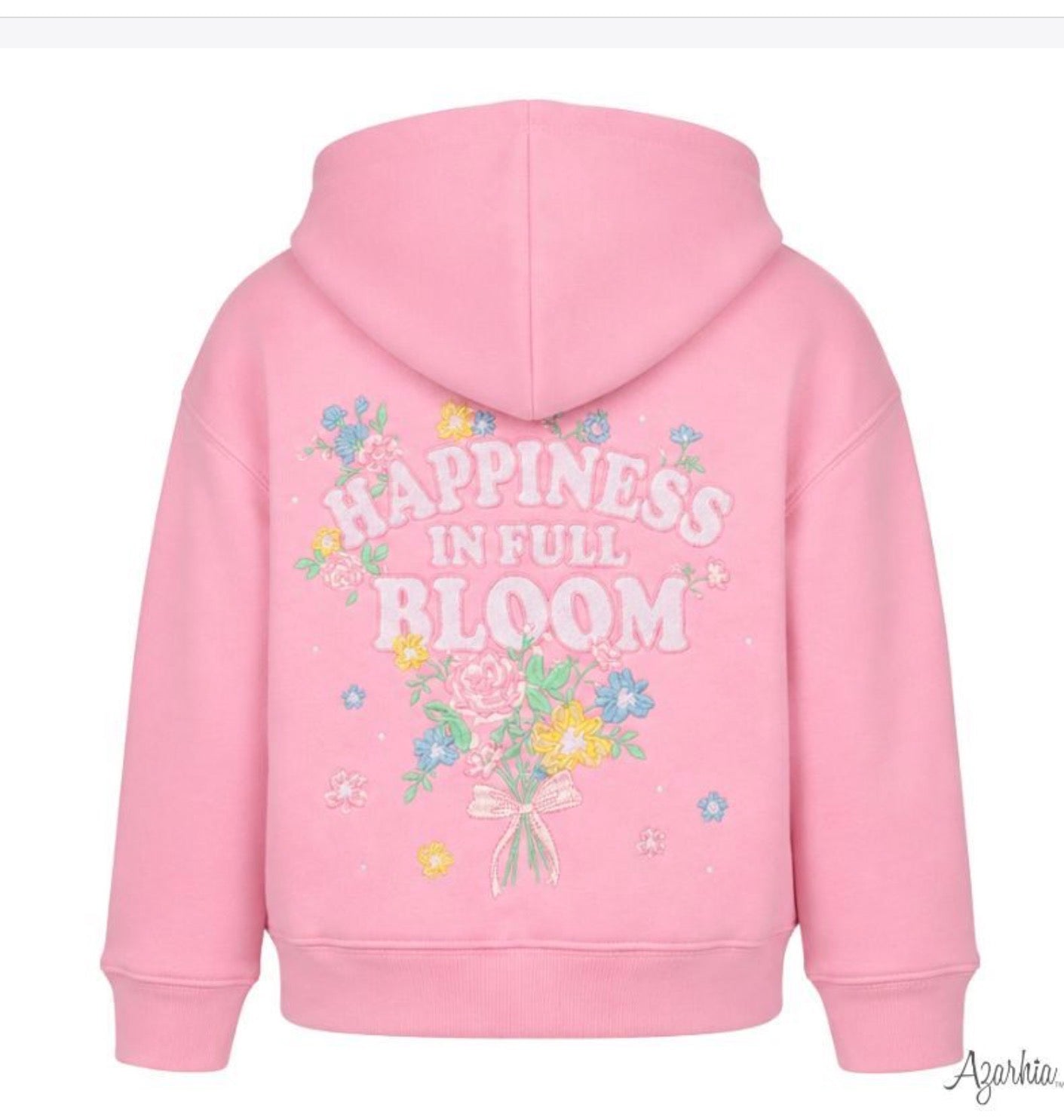 Embroidered Happiness in Bloom Hoodie Sweatshirt