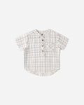 Blue Plaid Jackson Shirt and short set