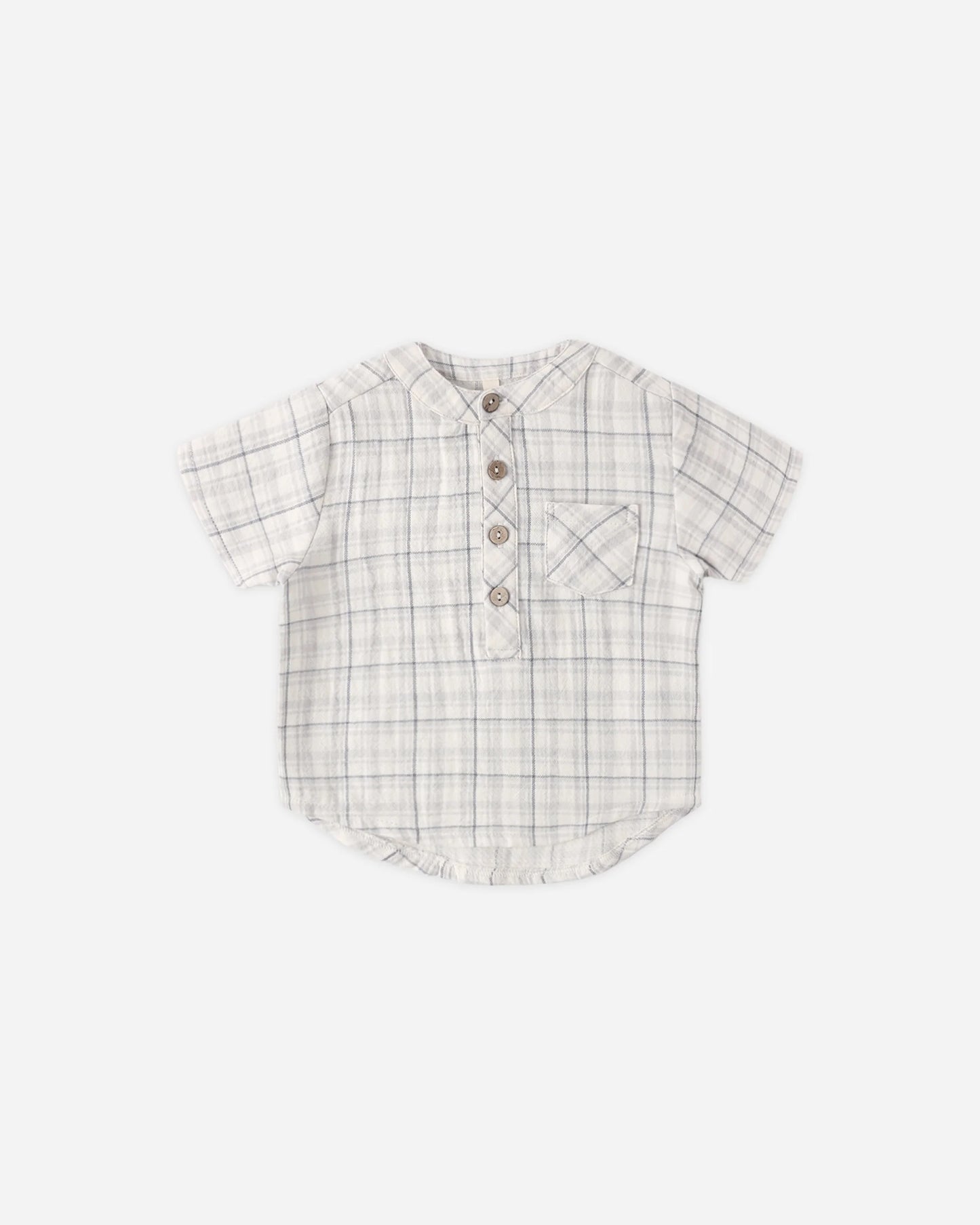 Blue Plaid Jackson Shirt and short set
