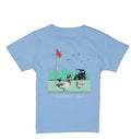 Fowl Play Light Blue tee