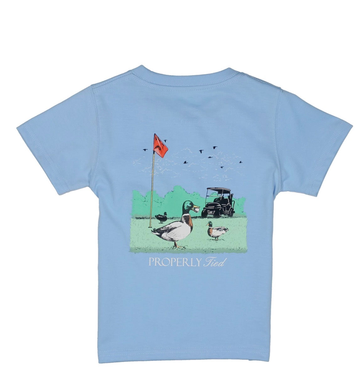 Fowl play Light blue tee