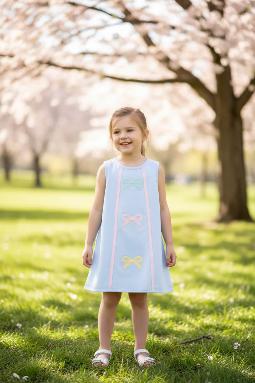 Hadley Blue Bow Dress