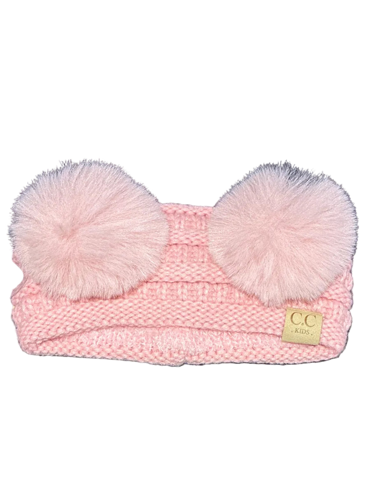 Pale Pink Double Pom Headband