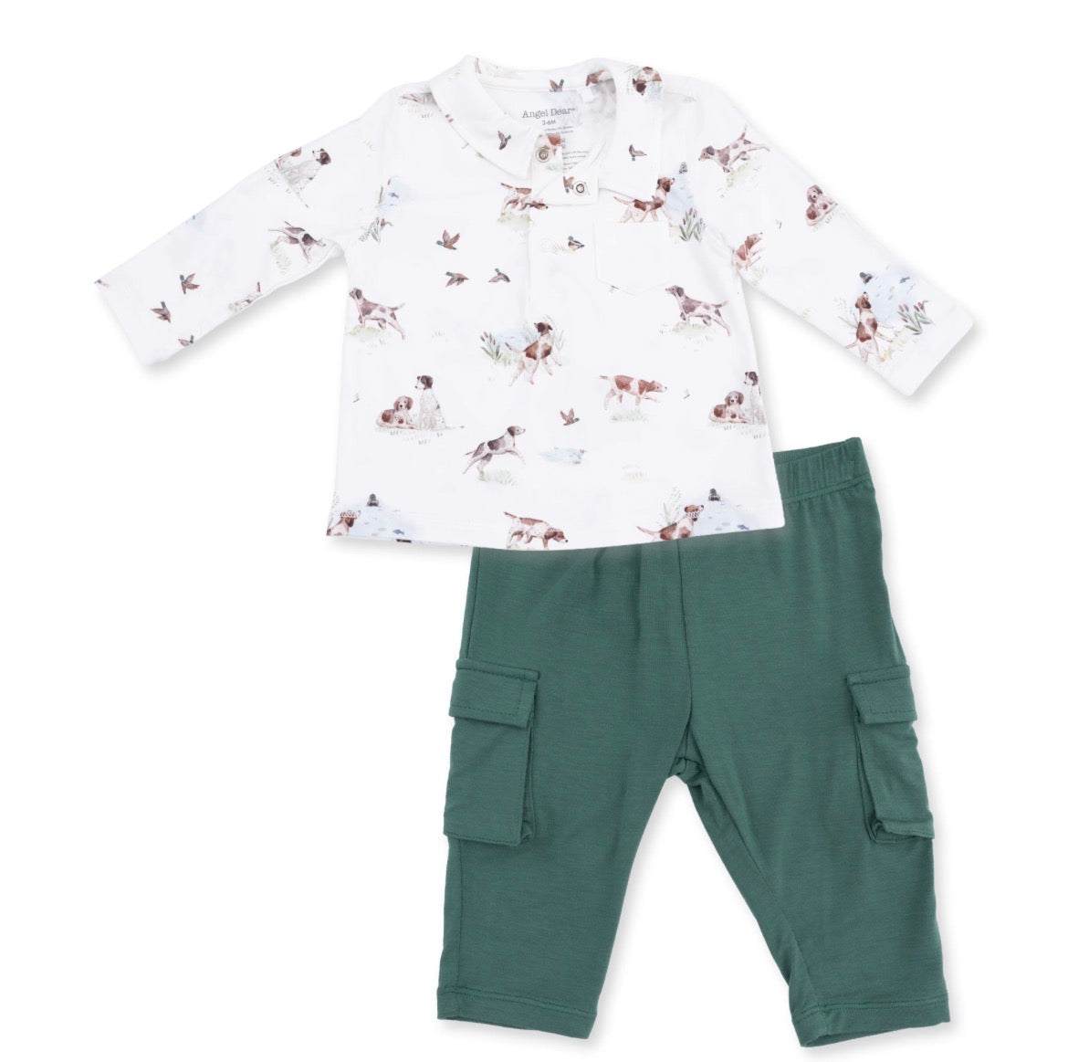Polo With Cargo Pants - Pointer pups and ducks