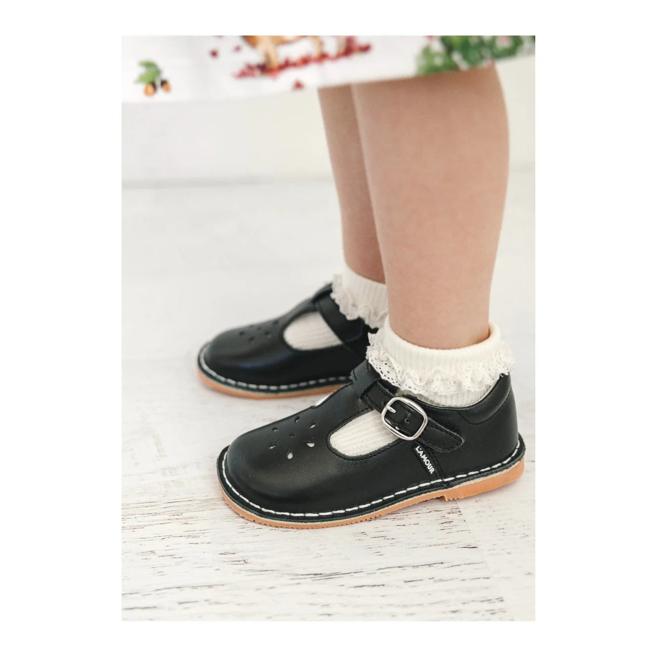 Black Joy Classic Leather T-Strap Mary Jane