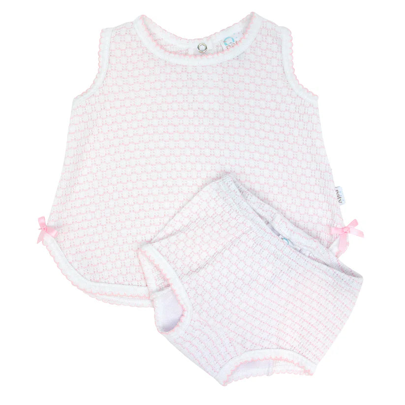 Paty Knit Pinstripe Diaper Set