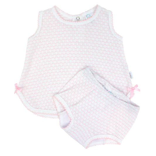 Paty Knit Pinstripe Diaper Set