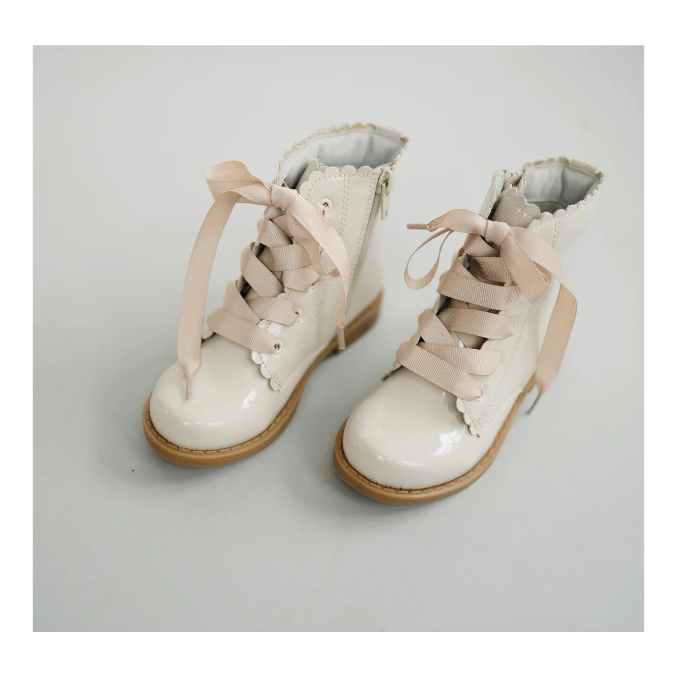 Cream Josephine Scallop Boot