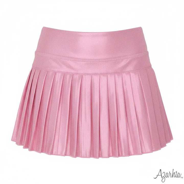 Pink Shimmer Mini Pleated Skort