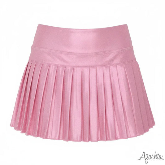 Pink Shimmer Mini Pleated Skort