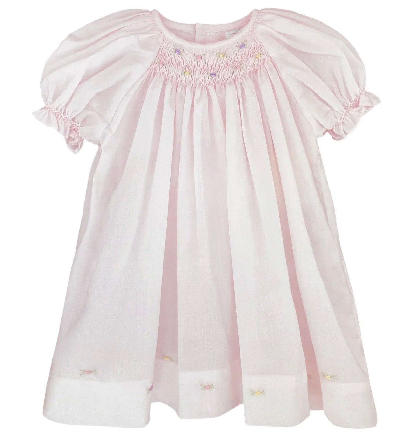 Pink Daygown Dress with Bonnet