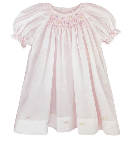 Pink Daygown Dress with Bonnet