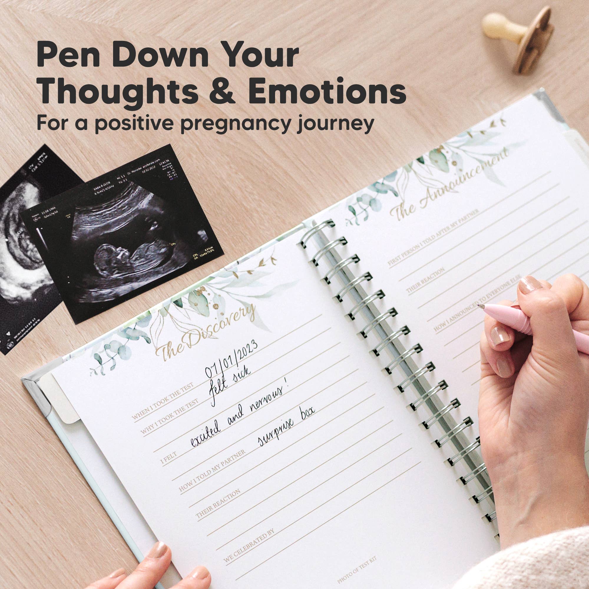 KeaBabies Inspire Pregnancy Journal (Frost)