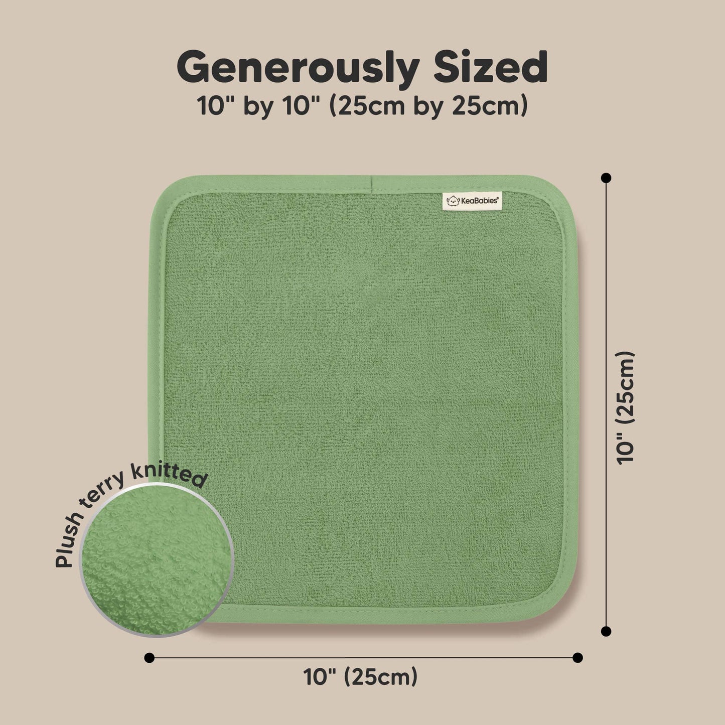 Greens Baby Wash Cloths