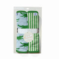 Blue Alligator Burp Cloth Set
