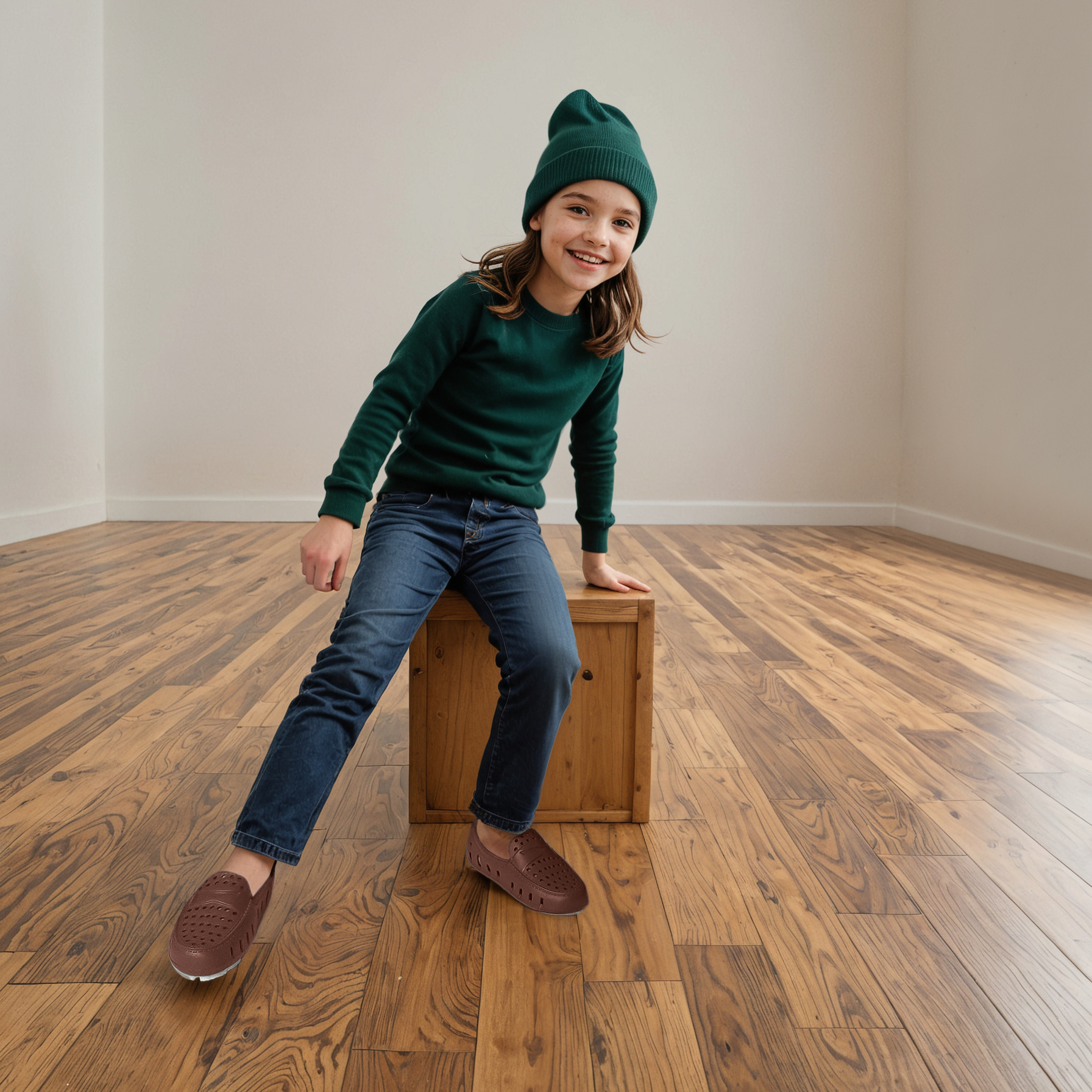 FLOAFERS-KIDS PRODIGY DRIVER DRIFTWOOD BROWN/COCONUT