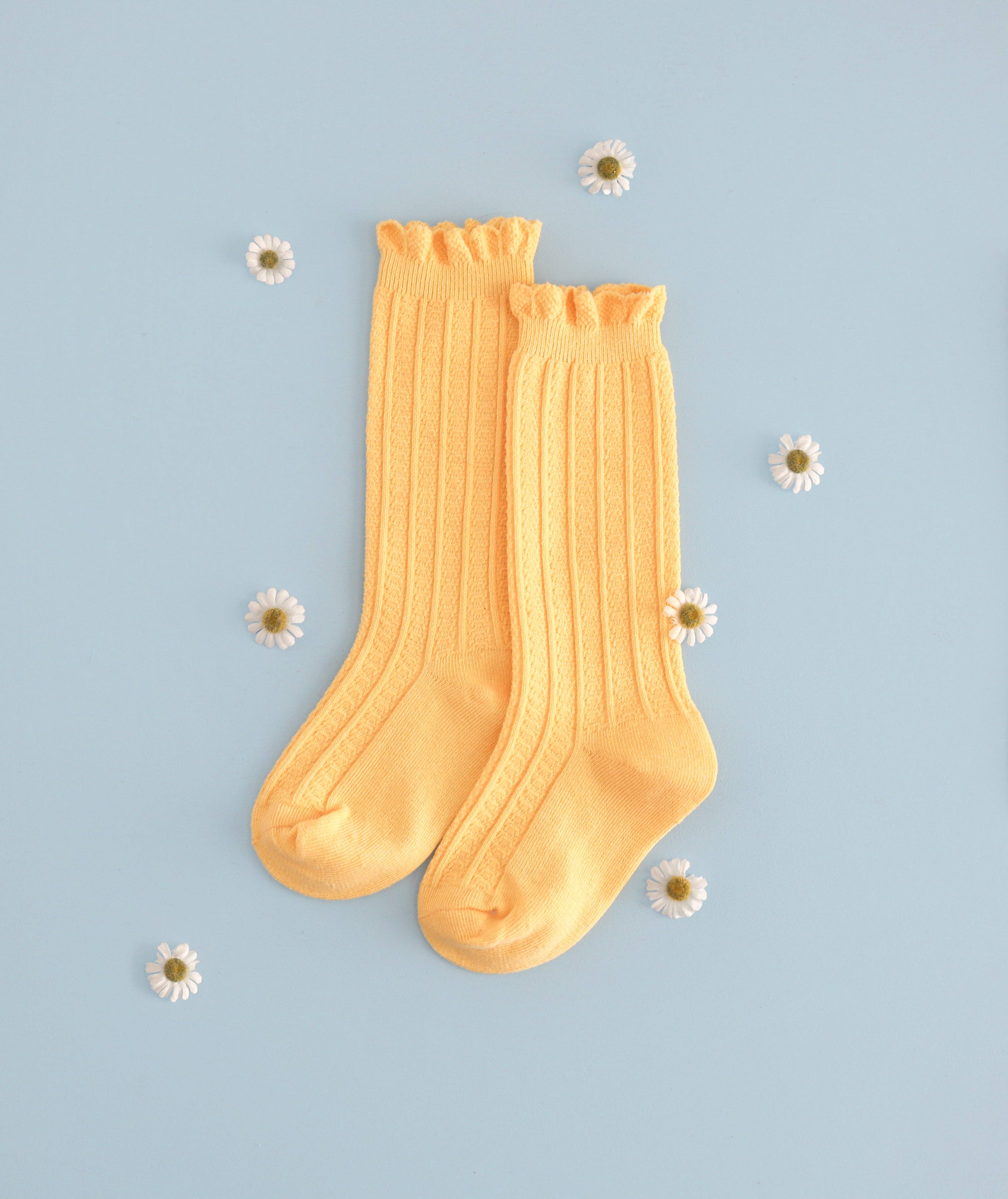 Sunshine Frill Knee High Socks