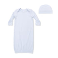 Solid Plein Air Lap Shoulder Gown And Beanie Hat