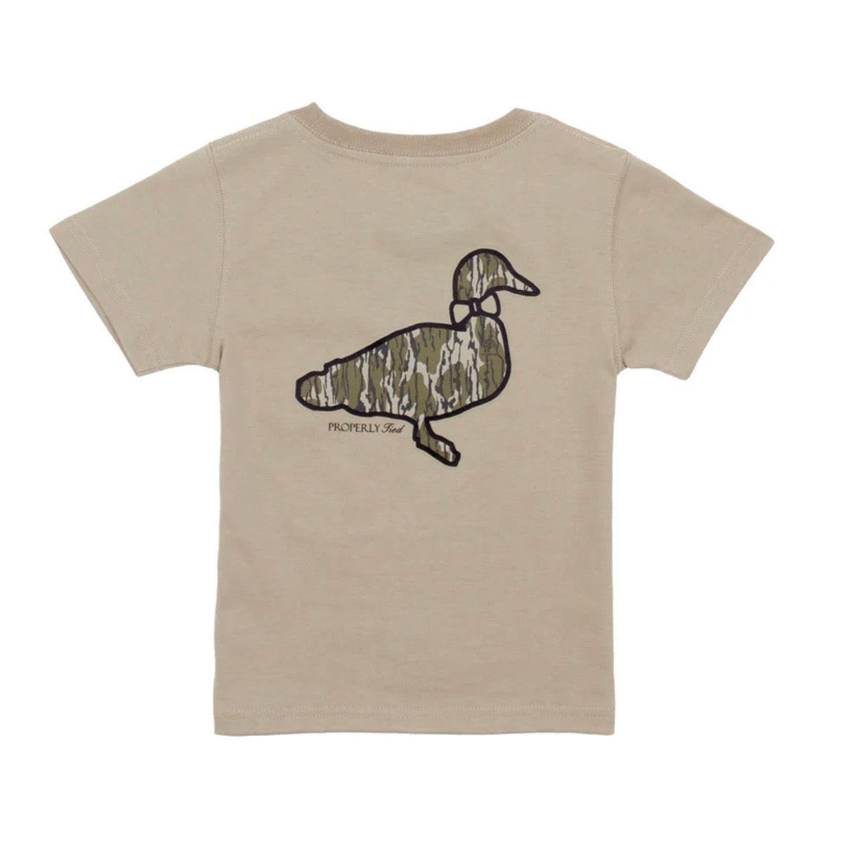 Boys Mossy Oak Camo Logo Short Sleeve