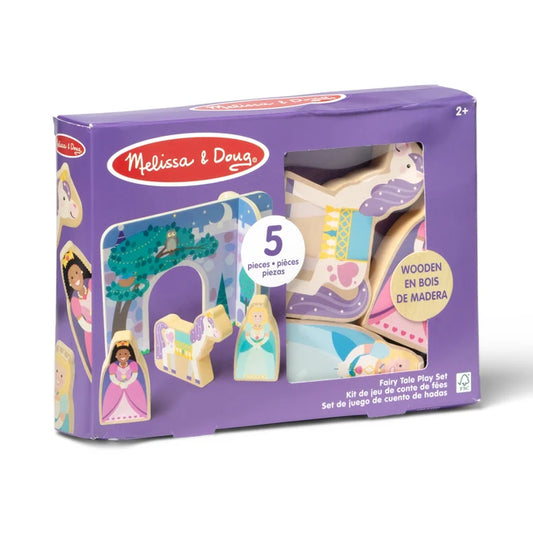 Wooden fairy tale play set