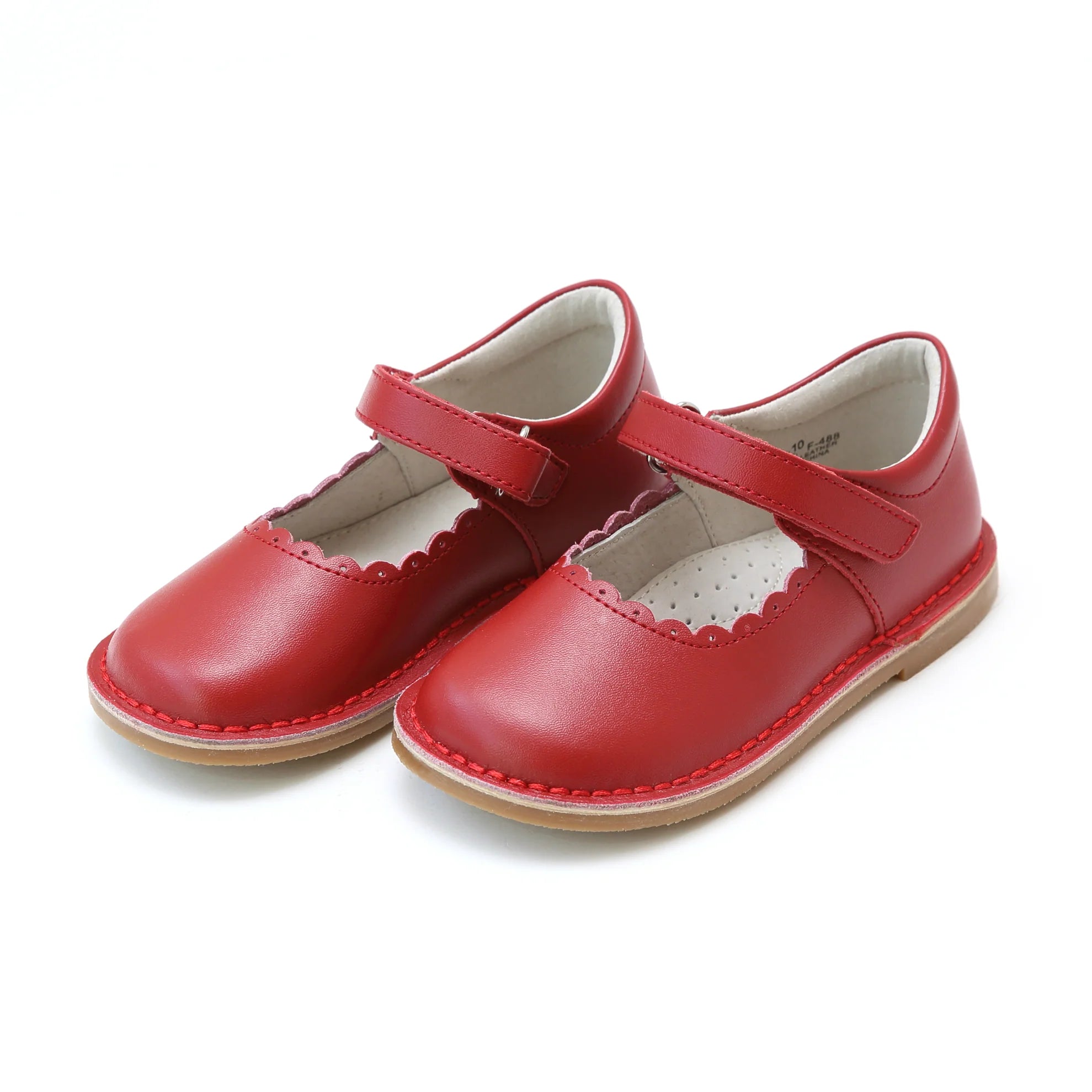 Caitlin Scalloped Mary Jane Red 488