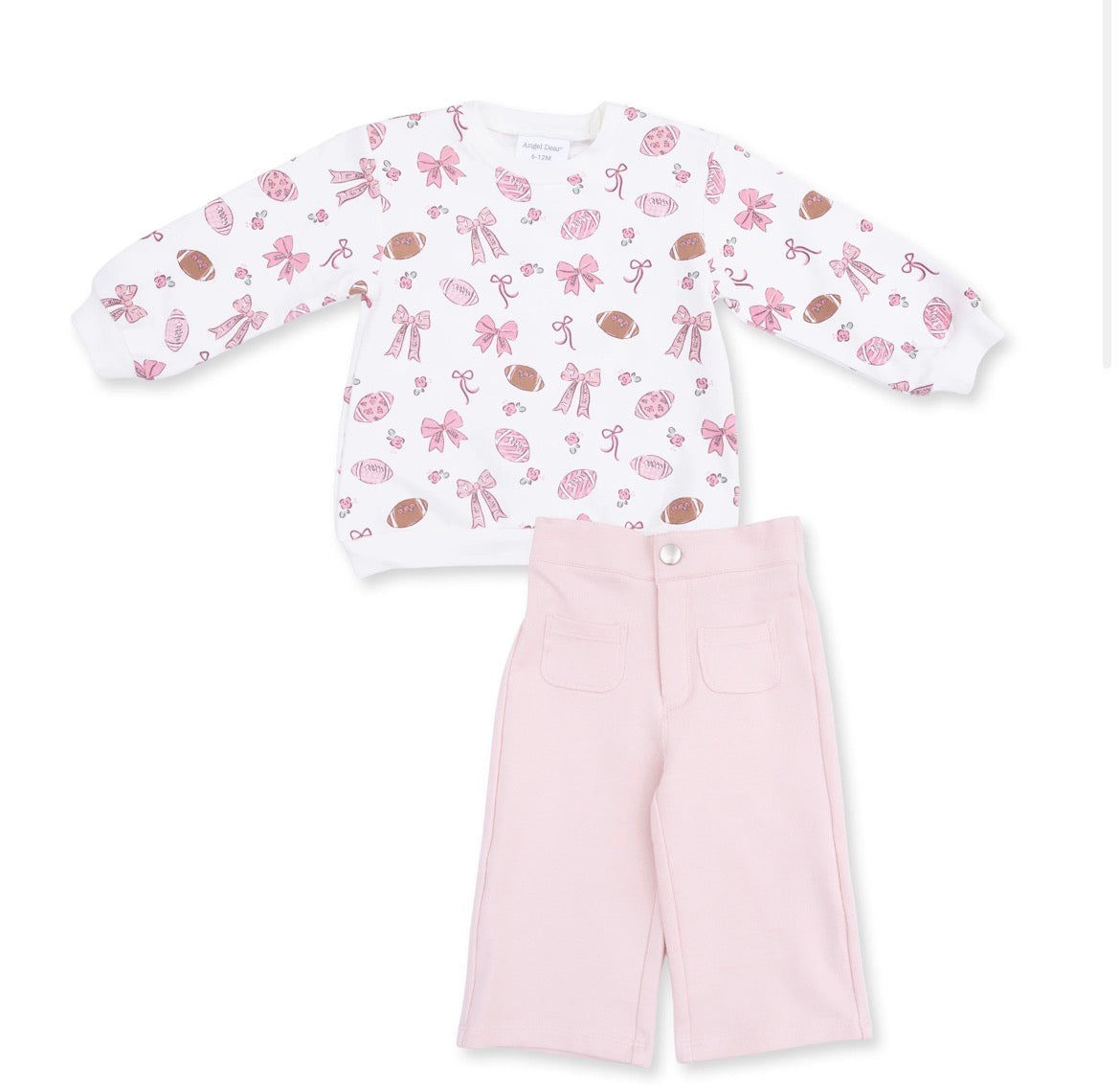 Oversized Sweatshirt And Baby Bells in Football and Bows