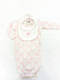 Bow Print Bib and Gown Set