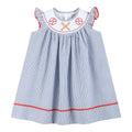 Baseball Seersucker Bishop Dress