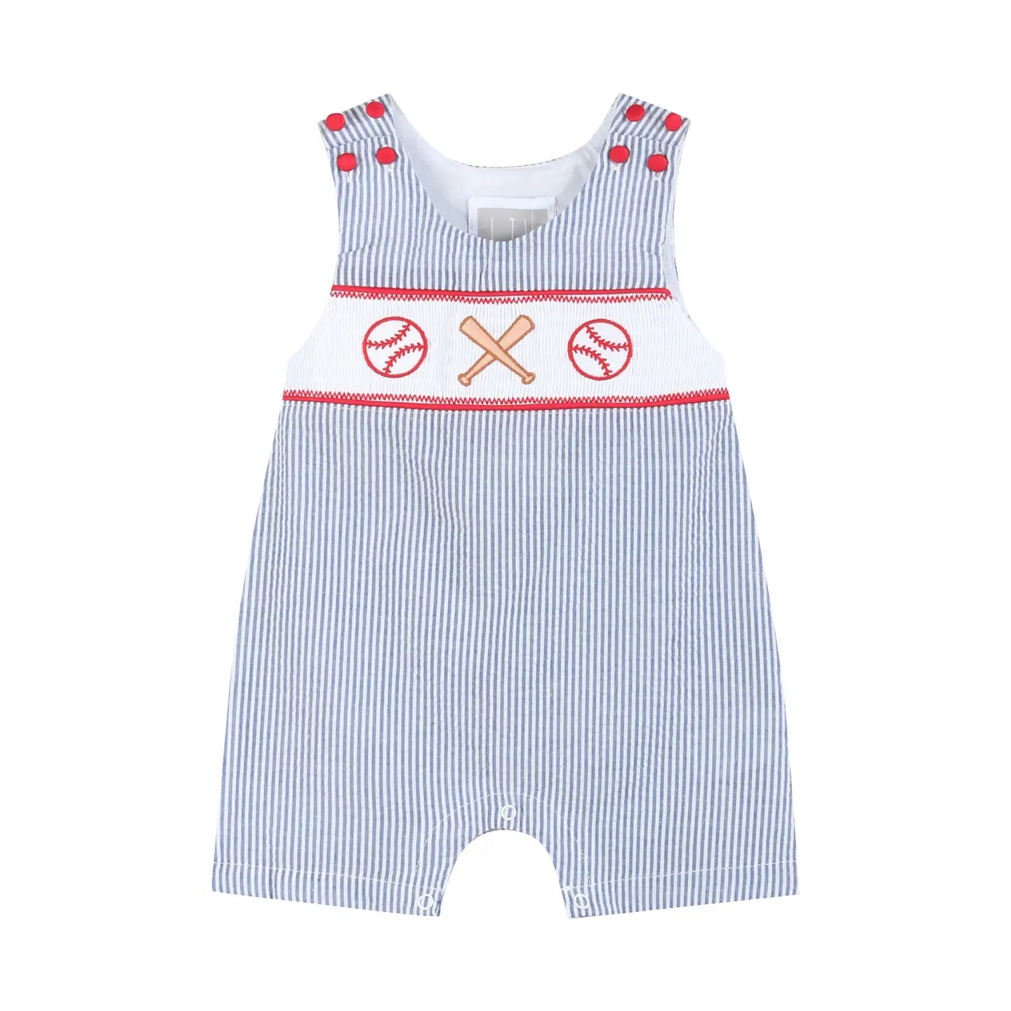 Baseball Seersucker Shortall