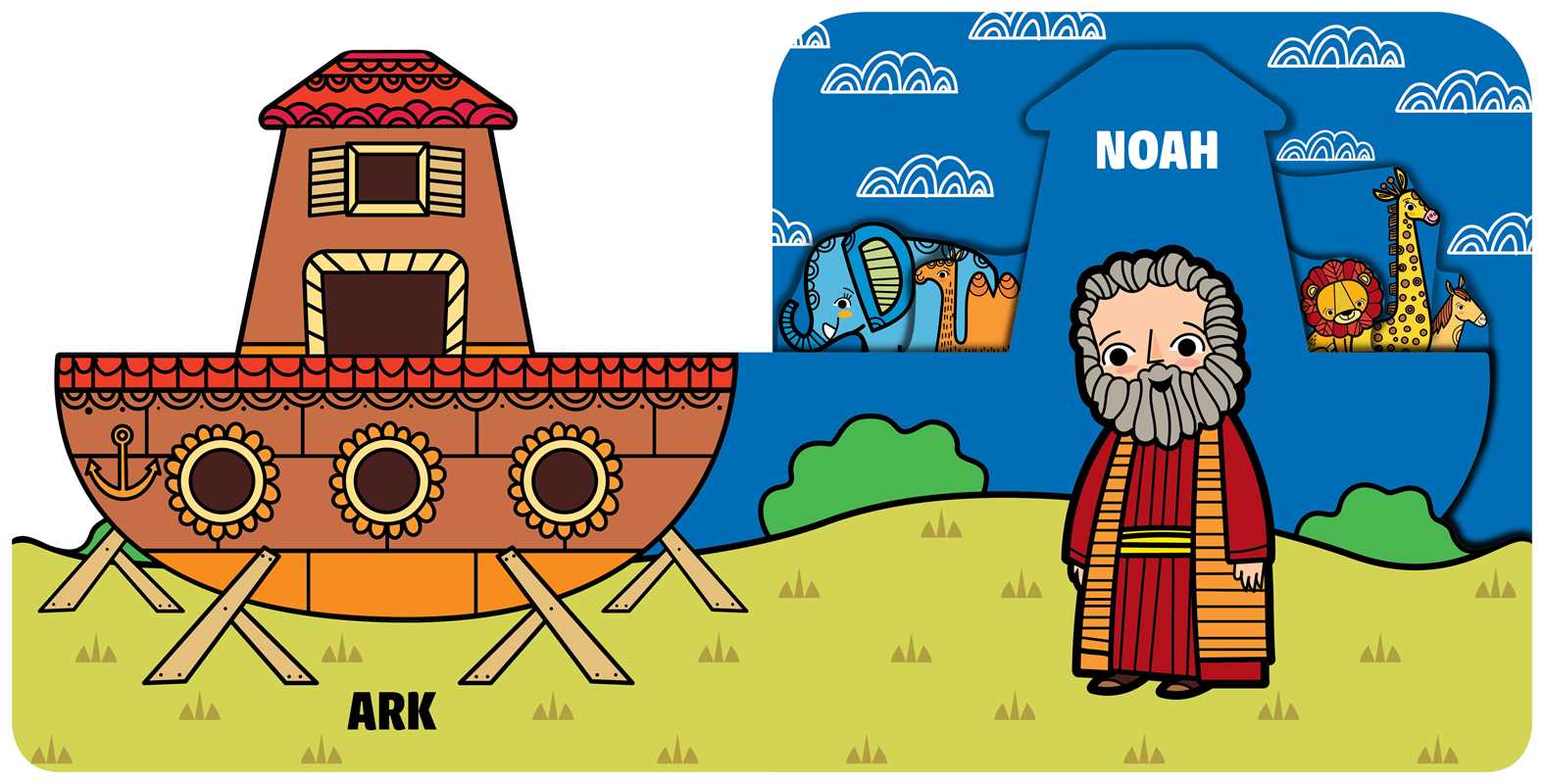 Baby's First Noah's Ark (A Boat-Shaped Novelty Board Book for Toddlers) by Little Bee Books