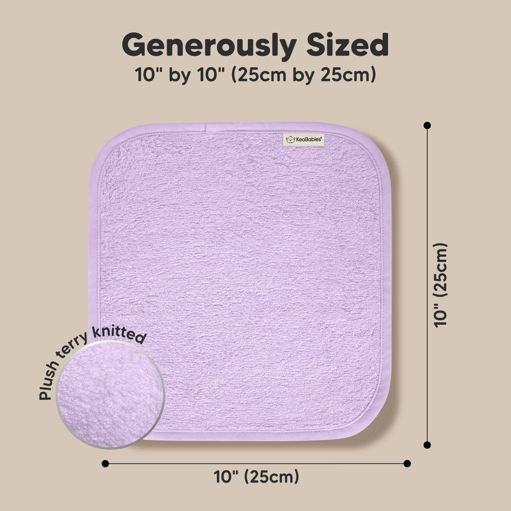 6-Pack Baby Wash Cloths - purple