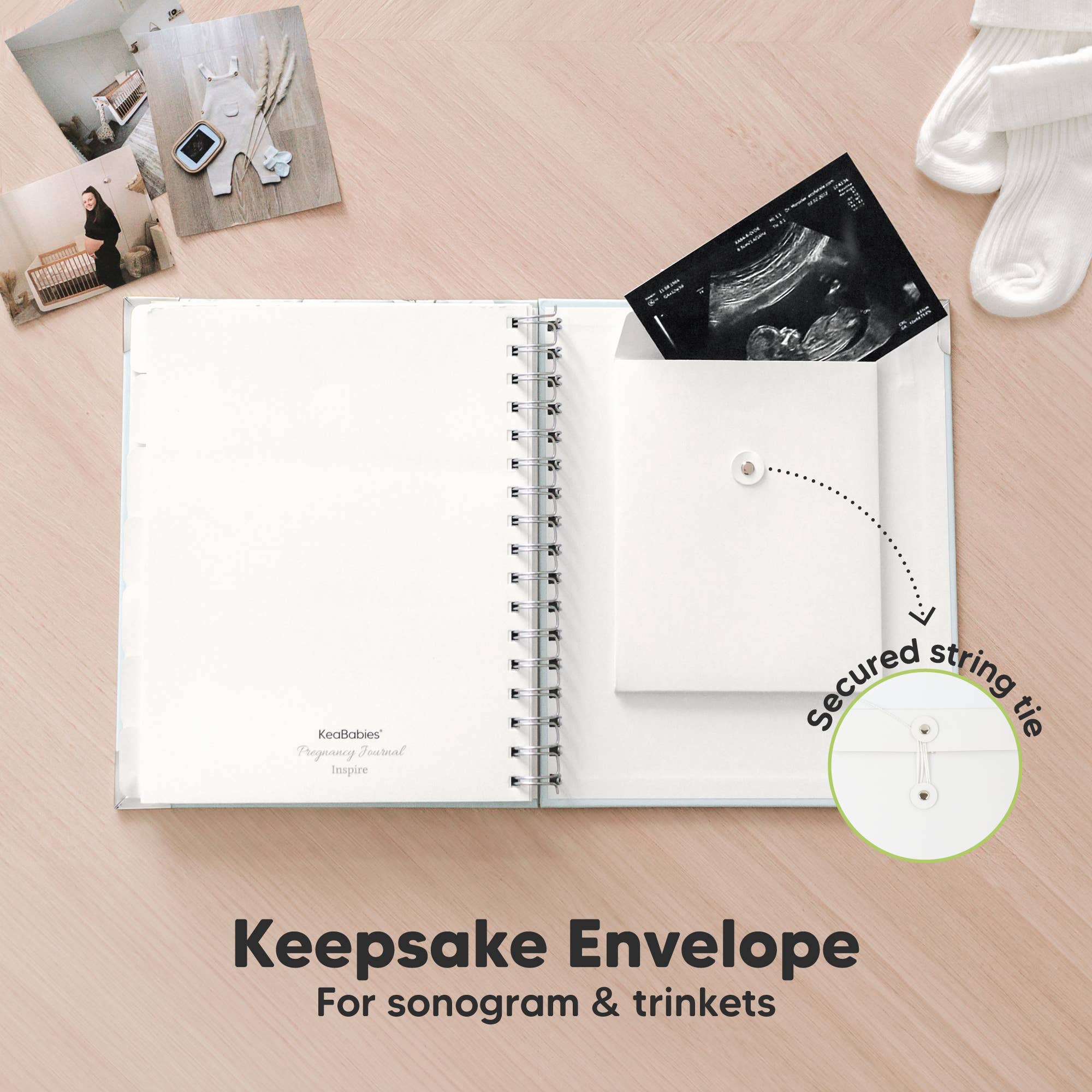KeaBabies Inspire Pregnancy Journal (Frost)