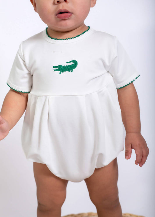 Pip Embroidered Bubble -Alligator
