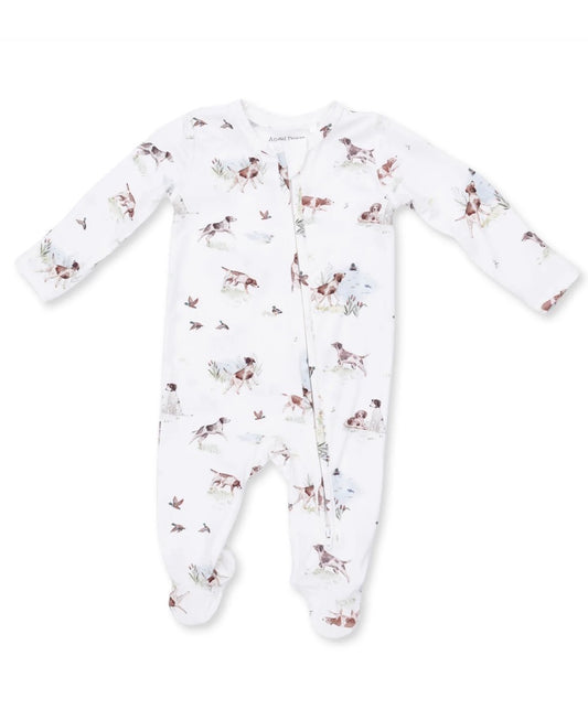2 Way Zipper Footie Pointer and Ducks