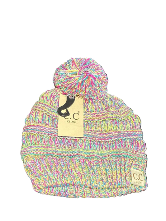 Multi Color Cable Knit Beanie
