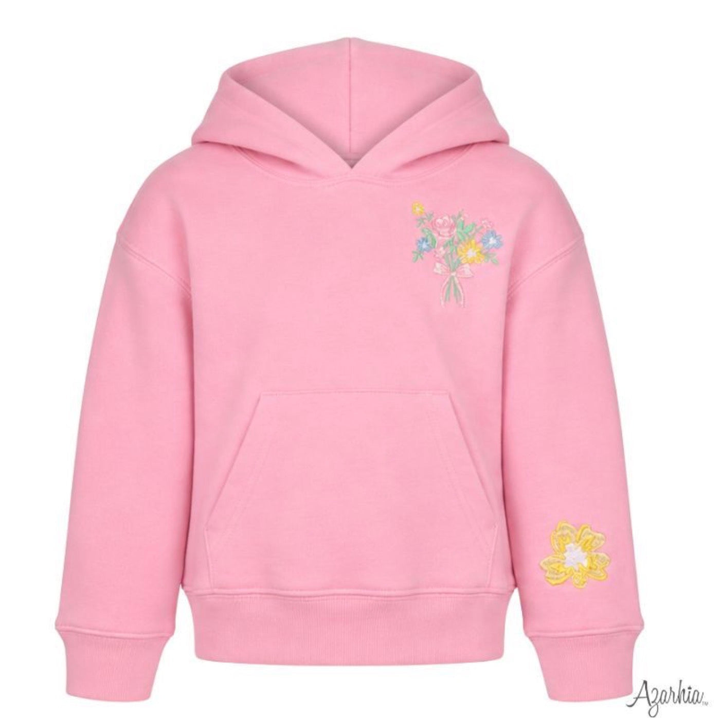 Embroidered Happiness in Bloom Hoodie Sweatshirt