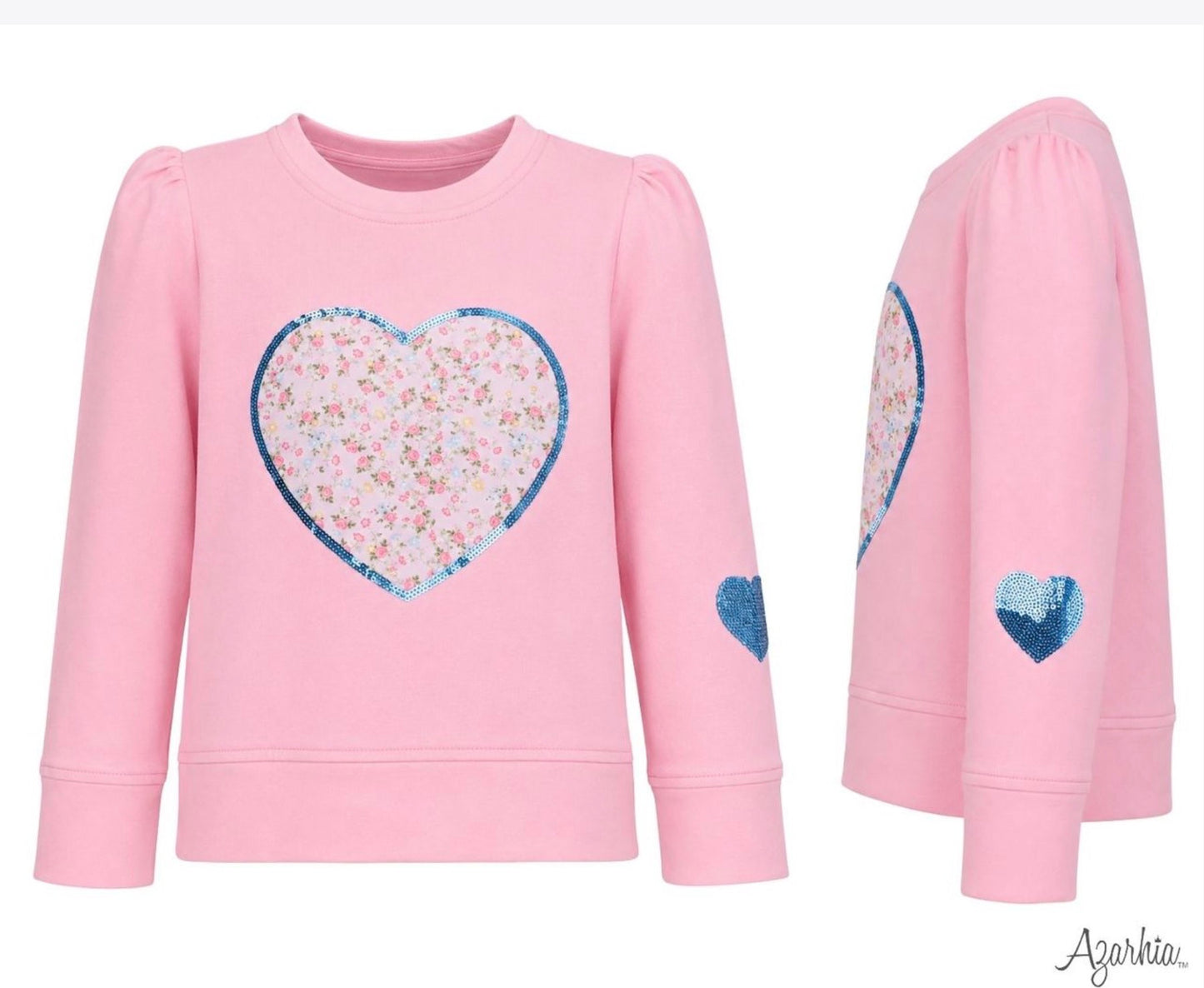 Sequin Appliqué Stay Sweet Pink Holly Long Sleeve