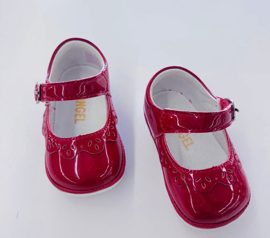 Patent Red Angel Baby Shoe style F-230.
