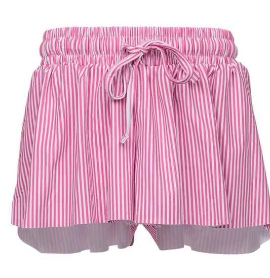 Butterfly Hot Pink Stripes Flowy Shorts